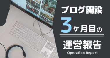 【ブログ開設３ヶ月】収益・PVなど洗いざらい晒す。【運営報告】